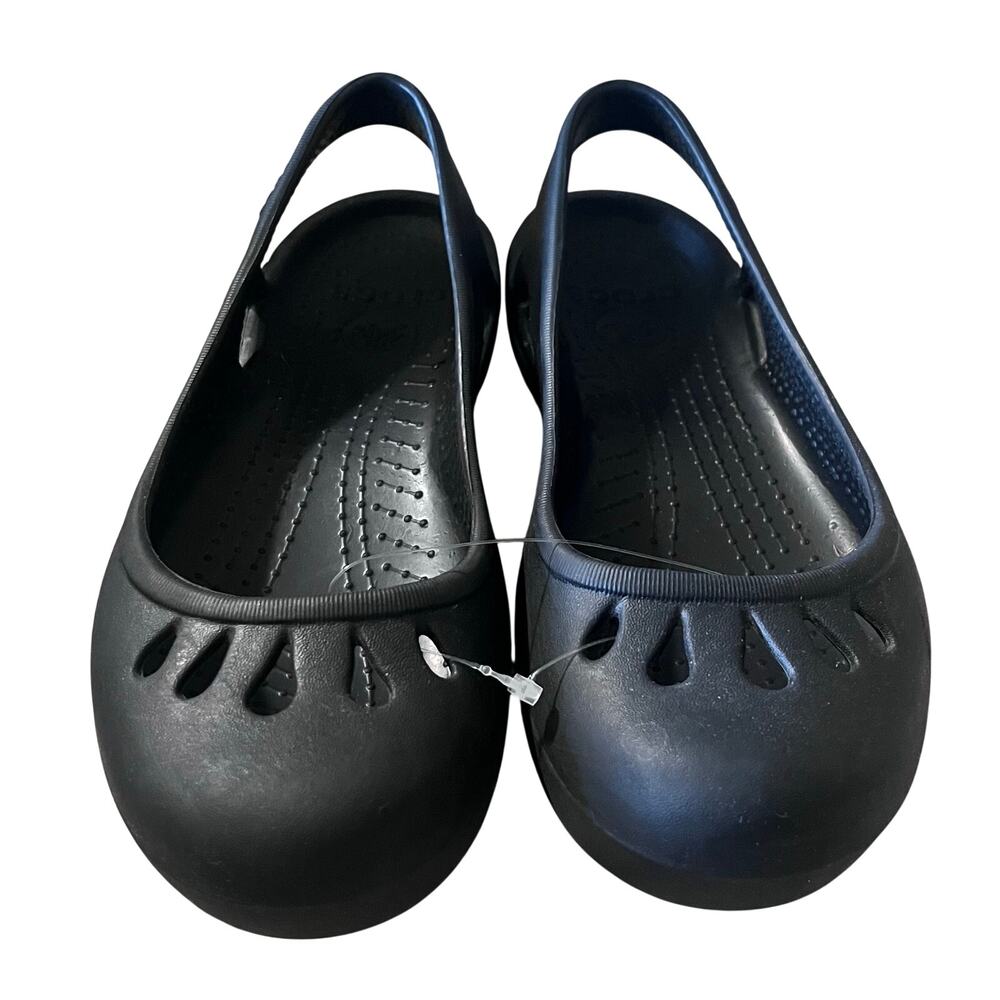 Crocs Kadee Ballet Flats Mary Jane Sling Back Shoes Women’s 8 Closed Toe Black